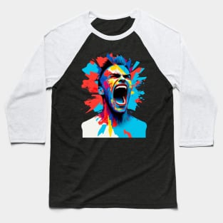 screaming man minimalism Baseball T-Shirt